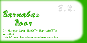 barnabas moor business card