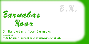 barnabas moor business card